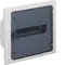Small distributor,golf,flush,1row,12M,IP40,MS-terminal,ANZ,N+PE,transparent door