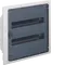 Small distributor,golf,flush,2row,36M,IP40,MS-terminal,ANZ,N+PE,transparent door