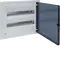 Small distributor,golf,flush,2row,36M,IP40,QC-terminal,N+PE,transparent door