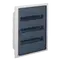 Small distributor,golf,flush,3row,IP40,54M,MS-terminal,ANZ,N+PE,transparent door