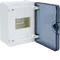 Small distributor,golf,surface,1row,IP40,4M,MS-terminal,AUS,N+PE,transparen door