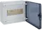 Small distributor,golf,surface,1row,IP40,8M,MS-terminal,ANZ,N+PE,transparen door