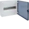 Small distributor,golf,surface,1row,IP40,12M,MS-terminal,ANZ,N+PE,transpare door
