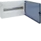 Small distributor,golf,surface,1row,IP40,18M,MS-terminal,ANZ,N+PE,transpare door