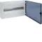 Small distributor,golf,surface,1row,IP40,18M,QC-terminal,N+PE,transparent door