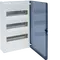 Small distributor,golf,surface,3row,IP40,36M,MS-terminal,ANZ,N+PE,transpare door