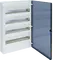 Small distributor,golf,surface,4row,IP40,72M,MS-terminal,ANZ,N+PE,transpare door