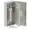 Single chassis, apex, 48 Pole,200A MCCB Twin, 6 Modules, grey, 1200x600x200mm