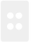 Allure 4 Gang Switch Plate