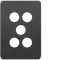Allure 5 Gang Switch Plate MB