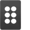 Allure 6 Gang Switch Plate MB