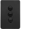 Allure 3 Gang Switch Plate cw mechs MB