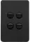 Allure 4 Gang Switch Plate cw mechs MB