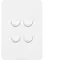 Allure 4 Gang Switch Plate cw mechs