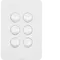Allure 6 Gang Switch Plate cw mechs MW