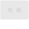 Allure 2 Gang IP44 Plate Horiz
