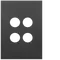 FIN 4 Gang Switch Cover MB