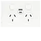 UNI. Twin Socket  + USB A+C  MW