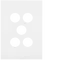 FIN 5 Gang Switch Plate MW