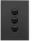 FIN 3 Gang Switch Plate cw mechs MB