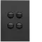 FIN 4 Gang Switch Plate cw mechs MB