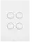 FIN 4 Gang Switch Plate cw mechs MW