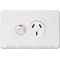 Silhouette 10A socket Horz + shutter MW