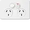 Silhouette 10A twin socket Horz+ shutter