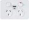 SIL. Twin Socket  + USB A+C