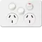 Silhouette 10A twin socket Horz + mech