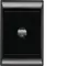 große Plate Vertical Switch 1 Gang Black