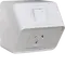 Socket IP53 single horizontal 10A