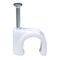 CABLE CLIP, WHITE PLASTIC, FOR CO-AX (RG11/213) [100]