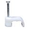 CABLE CLIP, WHITE PLASTIC, FOR 2.5mm2 T&E FLAT [100] PK