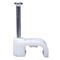 CABLE CLIP, WHITE PLASTIC, FOR 1 & 1.5mm2 T&E FLAT [10000] PK