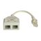 CAT5E VOICE/DATA SPLITTER 8P8C PLUG TO 2 x JACKS