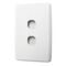 SWITCH PLATE ONLY, NO MECHS 2 GANG WITH COVER, WHITE