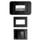 WALL PLATE, COMBINATION FLUSH AND BULL NOSE BRUSH, BLACK