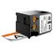 LABEL, VINYL, BLACK ON WHITE ORANGE HEADER, 51 x 102mm [70]