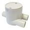 JUNCTION BOX PVC 20mm, 3 WAY TANGENTIAL Y DEEP GREY (10)