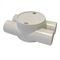 JUNCTION BOX PVC 25mm, 4 WAY TANGENTIAL H SHALLOW GREY (10)