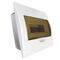 DISTRIBUTION BOARD, FLUSH 8 POLE INCLUDES LID, LINKS
