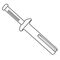 METAL PIN ANCHOR, 6 x 30mm MAX FIXTURE THICK 5mm [100]
