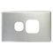 POWERPOINT COVER PLATE, SINGLE BRUSHED SSTEEL, SUITS S SERIES