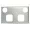 POWER POINT COVER PLATE DOUBLE STAINLESS STEEL