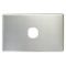 SWITCH COVER PLATE, 1 GANG BRUSHED SSTEEL, SUITS S SERIES