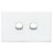 SWITCH PLATE ONLY, NO MECHS 2 GANG W/COVER, S SERIES