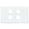 SWITCH PLATE ONLY, NO MECHS 4 GANG WITH COVER