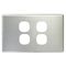 SWITCH COVER PLATE, 4 GANG BRUSHED SSTEEL, SUITS S SERIES