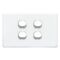 SWITCH PLATE ONLY, NO MECHS 4 GANG W/COVER, S SERIES